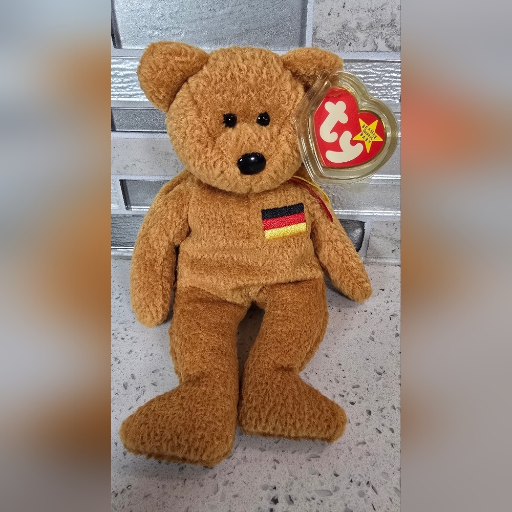 Ty Beanie Baby - Germania - Brown Bear Plush Toy